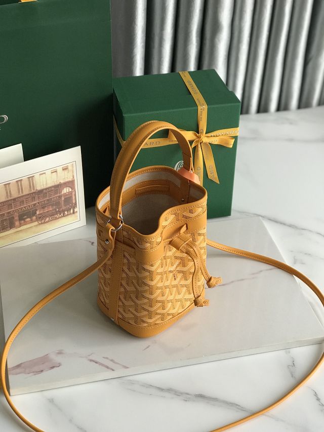 Goyard original canvas petit flot mini bucket bag GY0134 yellow