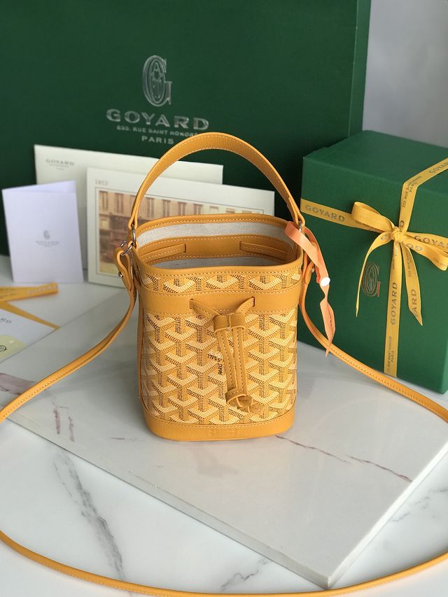 Goyard original canvas petit flot mini bucket bag GY0134 yellow