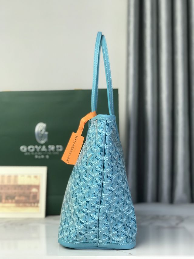Goyard original canvas artois pm handbag GY0128 sky blue