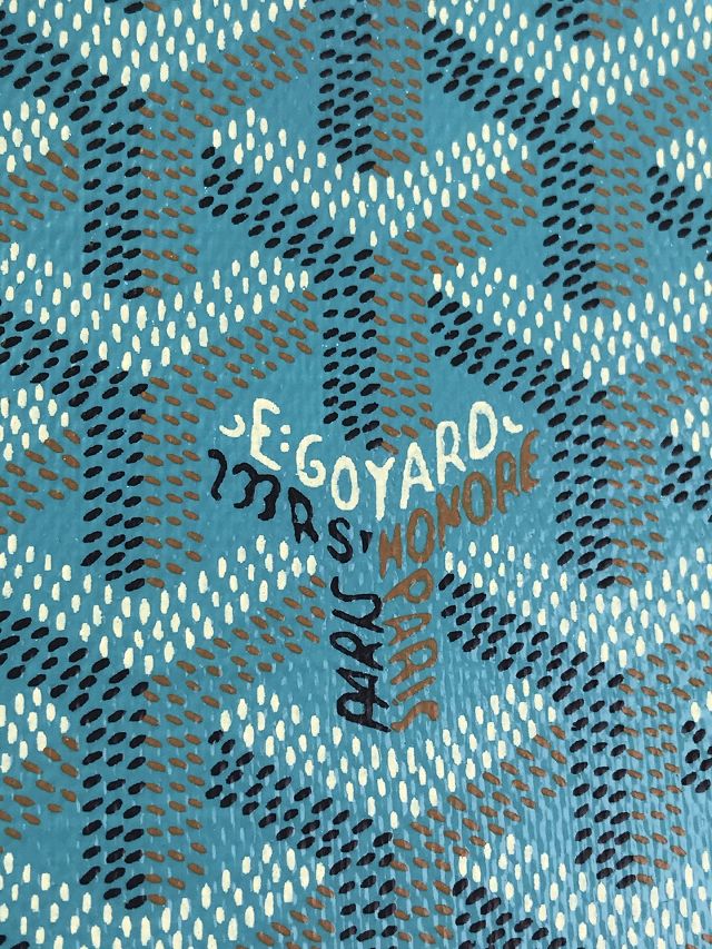 Goyard original canvas artois pm handbag GY0128 sky blue