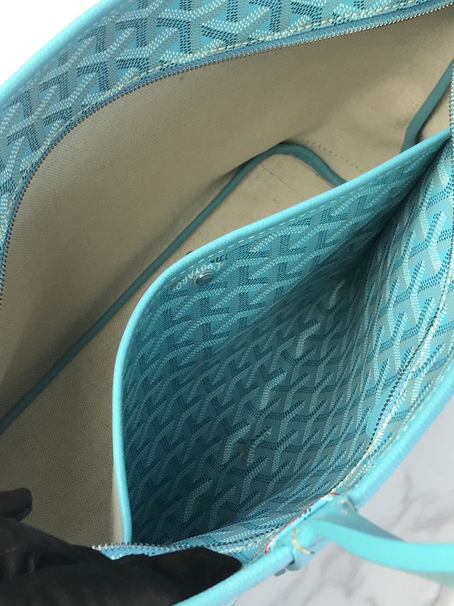 Goyard original canvas artois pm handbag GY0128 sky blue