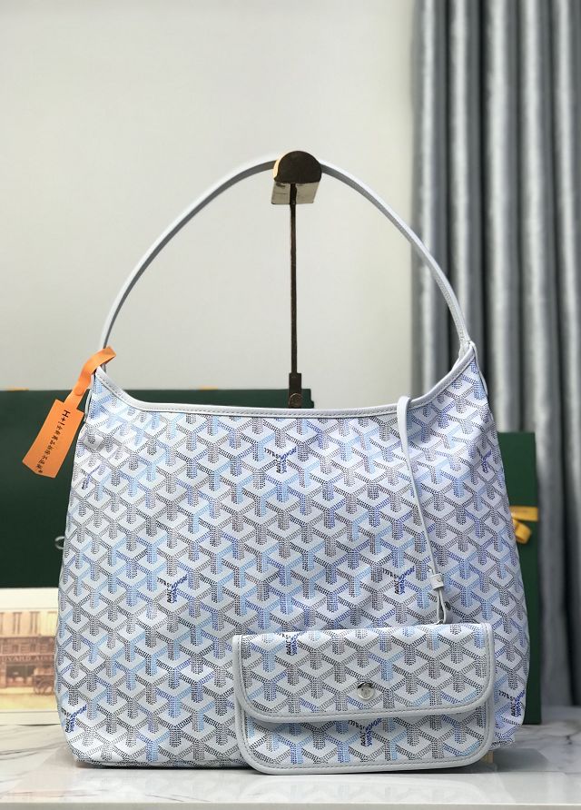Goyard original canvas boheme hobo bag GY0094 polar blue