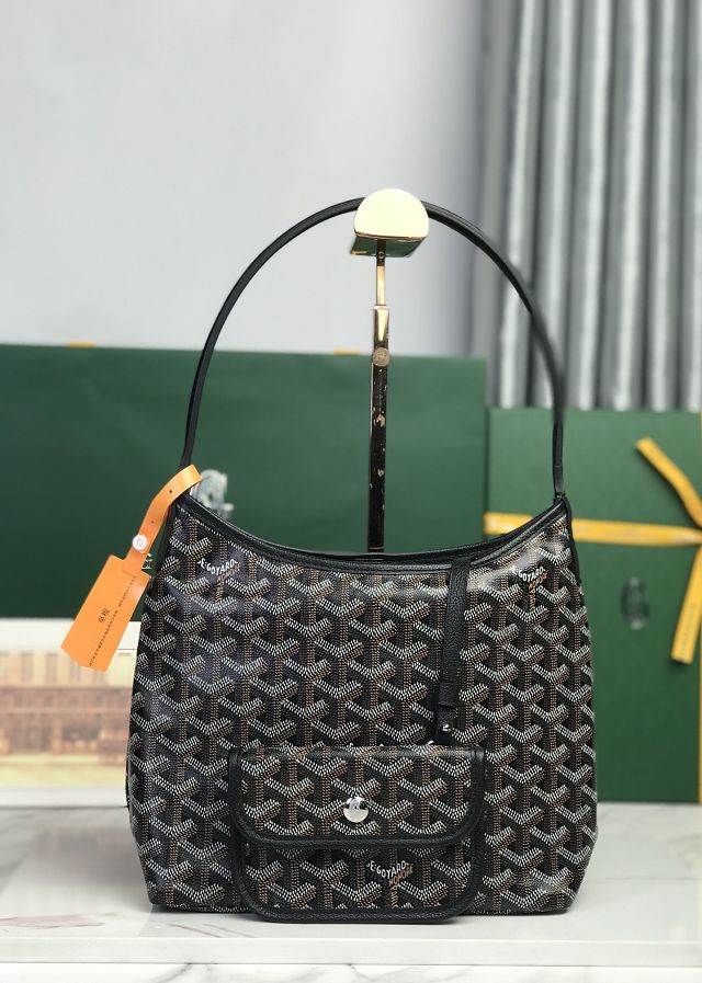 Goyard original canvas hobo boheme mini bag GY0143 black