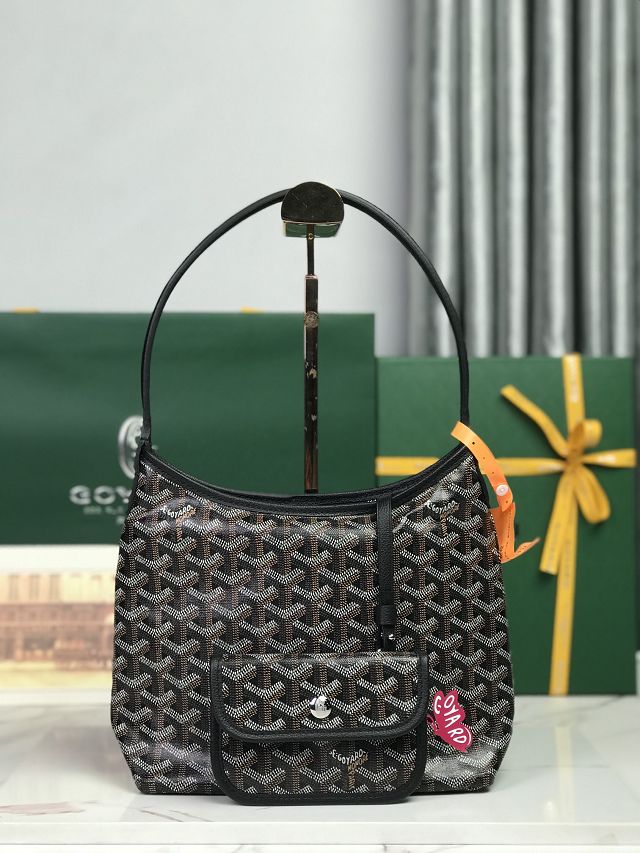 Goyard original canvas hobo boheme mini bag GY0143 black