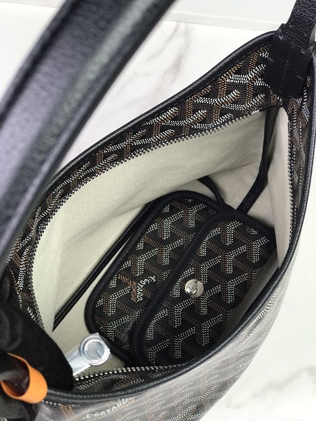 Goyard original canvas hobo boheme mini bag GY0143 black