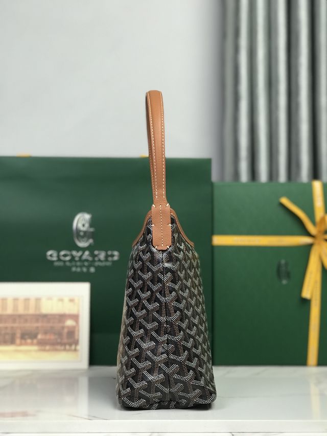 Goyard original canvas hobo boheme mini bag GY0143 black&brown