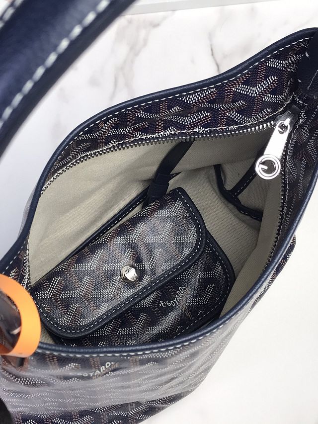 Goyard original canvas hobo boheme mini bag GY0143 dark blue
