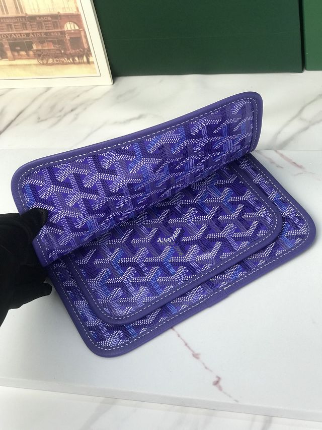 Goyard original canvas plumet pouch GY0010 blueberry purple