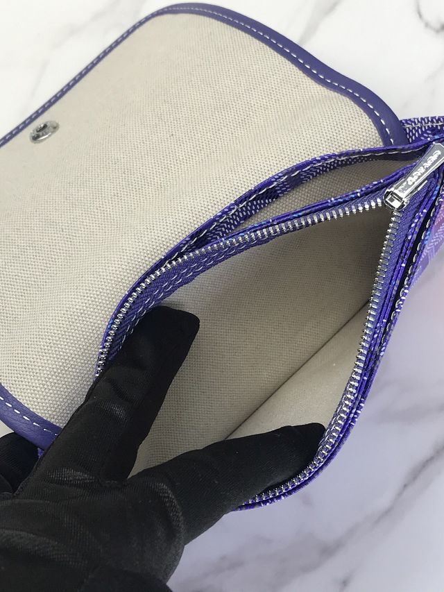 Goyard original canvas plumet pouch GY0010 blueberry purple