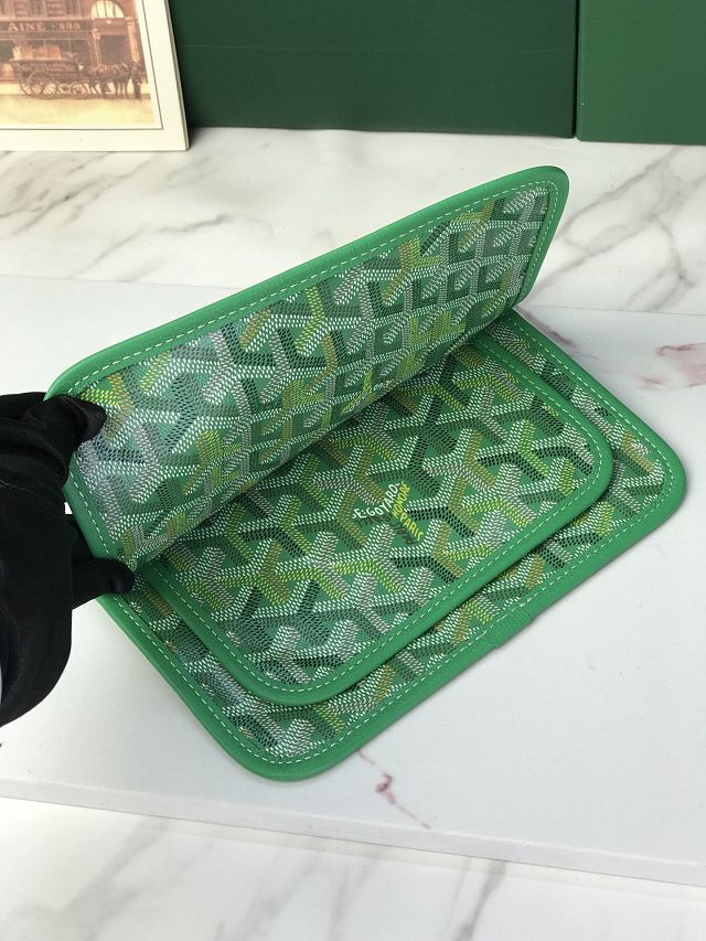 Goyard original canvas plumet pouch GY0010 meadow green