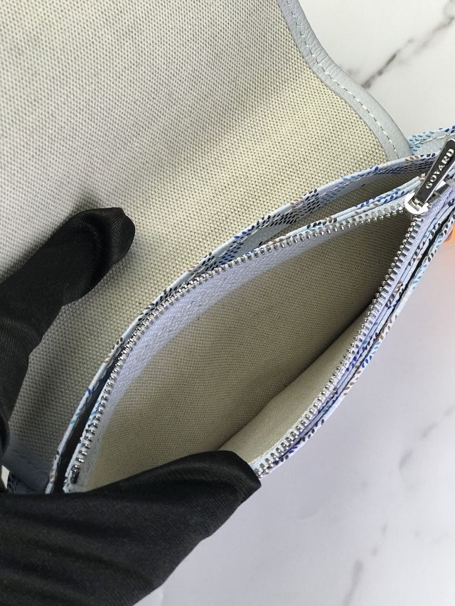 Goyard original canvas plumet pouch GY0010 polar blue