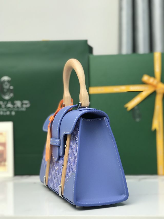 Goyard original canvas saigon structure mini bag GY0009 iris 