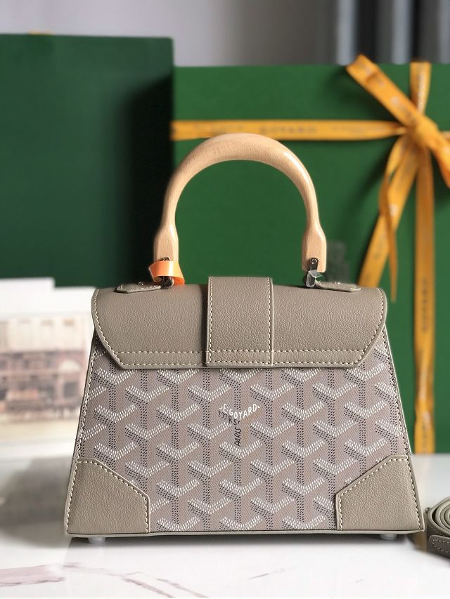 Goyard original canvas saigon structure mini bag GY0009 light grey