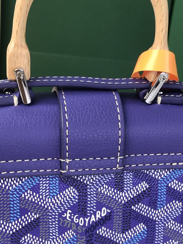 Goyard original canvas saigon structure nano bag GY0074 blueberry purple
