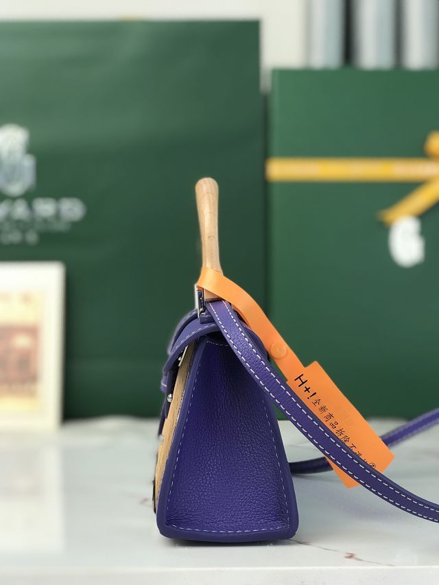 Goyard original canvas saigon structure nano bag GY0074 blueberry purple
