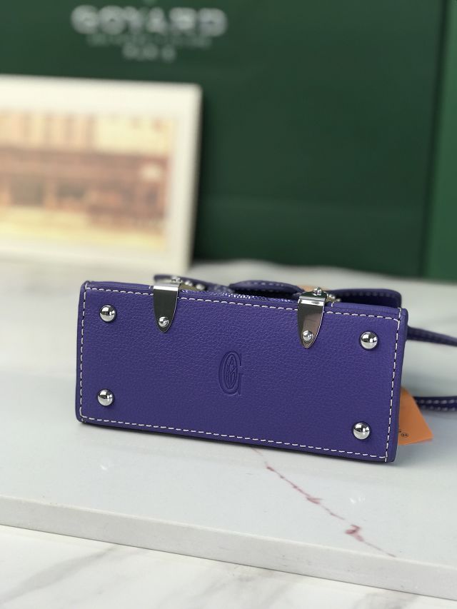 Goyard original canvas saigon structure nano bag GY0074 blueberry purple