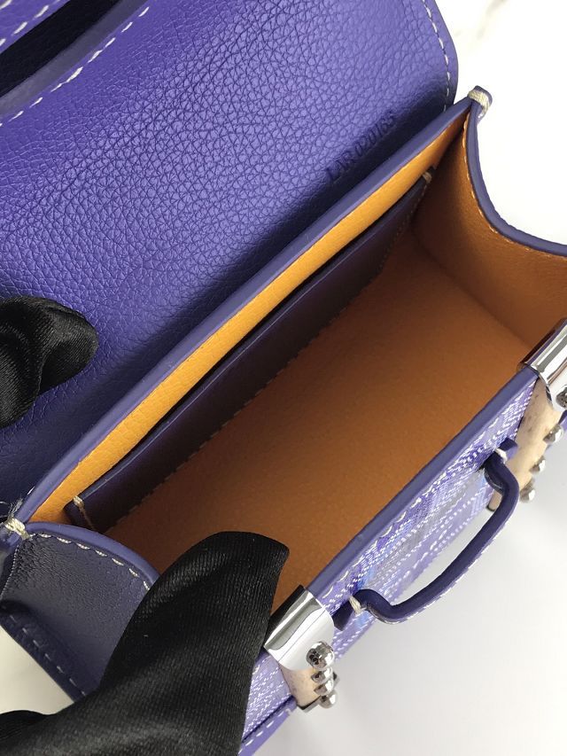 Goyard original canvas saigon structure nano bag GY0074 blueberry purple