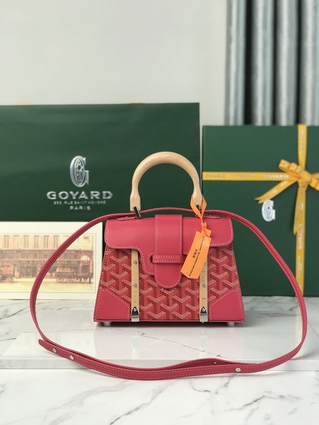 Goyard original canvas saigon structure nano bag GY0074 fuchsia
