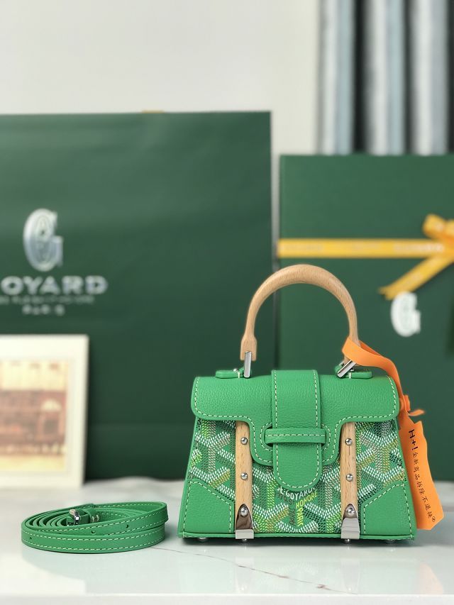 Goyard original canvas saigon structure nano bag GY0074 meadow green