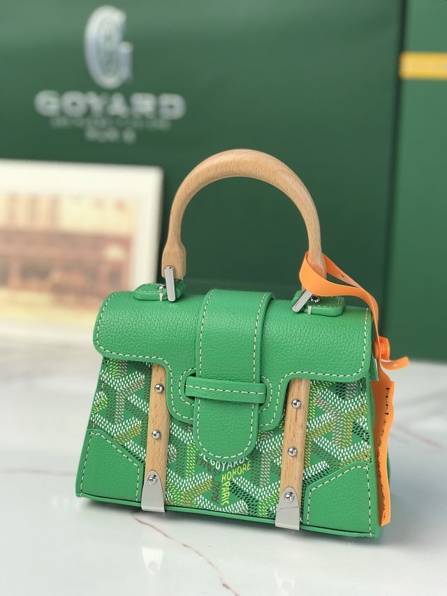 Goyard original canvas saigon structure nano bag GY0074 meadow green