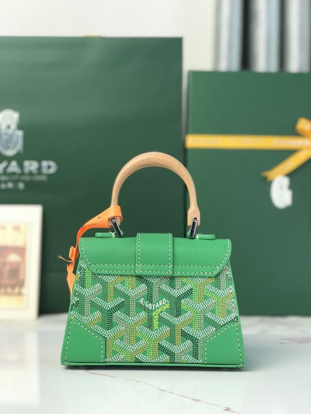 Goyard original canvas saigon structure nano bag GY0074 meadow green