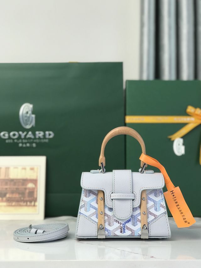 Goyard original canvas saigon structure nano bag GY0074 polar blue