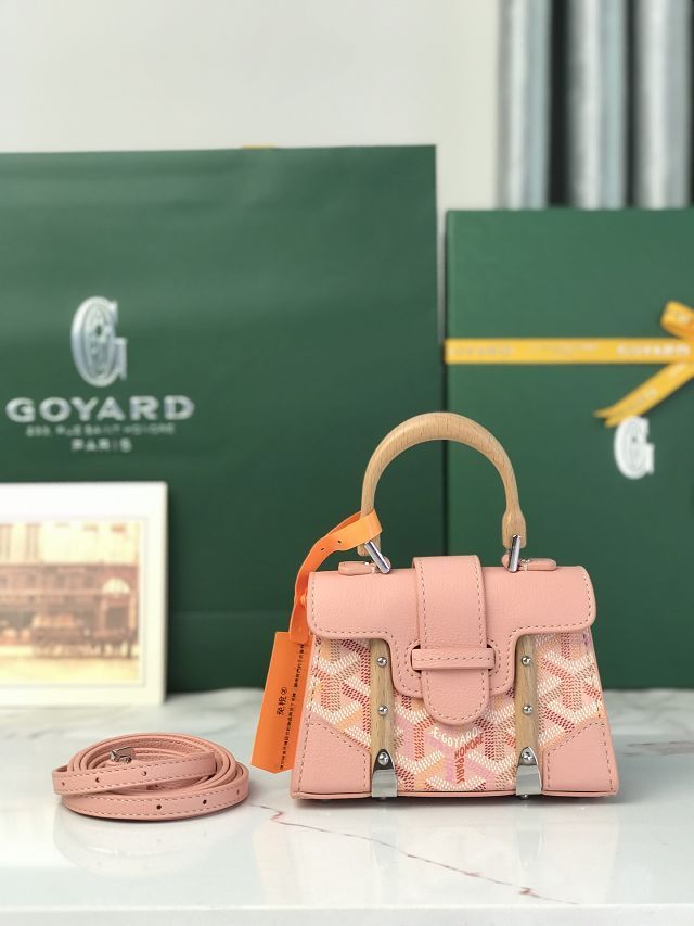 Goyard original canvas saigon structure nano bag GY0074 powder pink