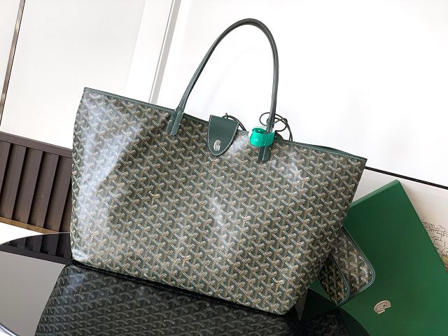 Goyard original canvas saint louis GM bag GY0083 dark green