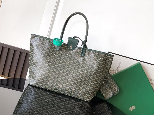Goyard original canvas saint louis PM bag GY0082 dark green