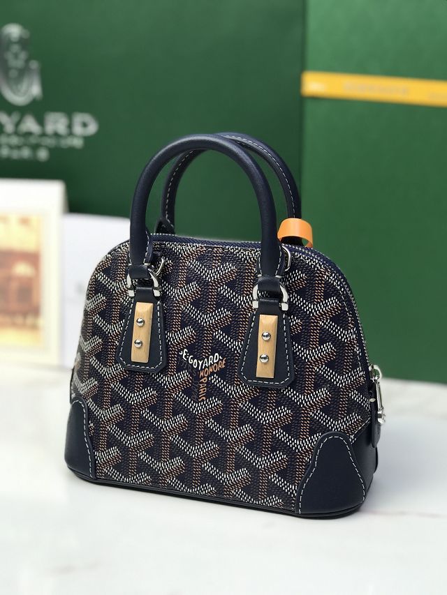 Goyard original canvas vendome nano bag GY0141 dark blue
