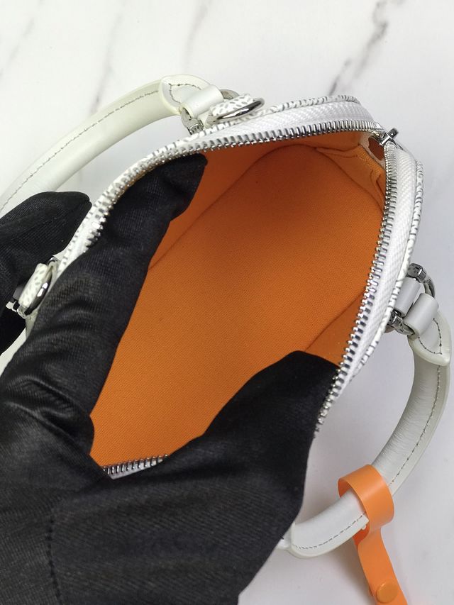 Goyard original canvas vendome nano bag GY0141 white