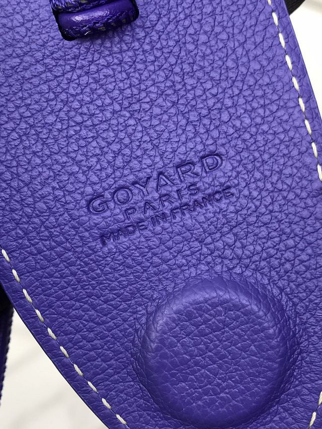 Goyard original calfskin&canvas reversible anjou mini bag GY0086 blueberry purple