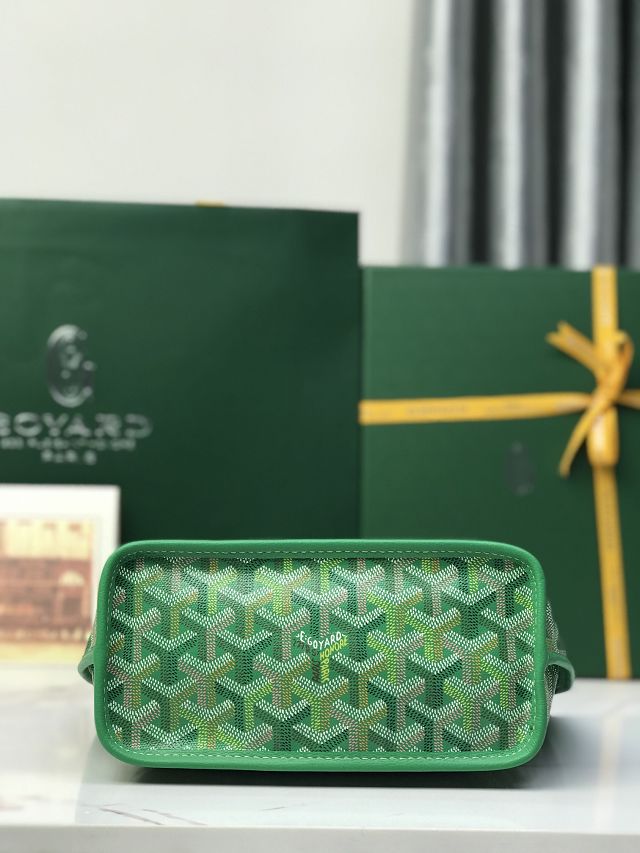 Goyard original calfskin&canvas reversible anjou mini bag GY0086 meadow green