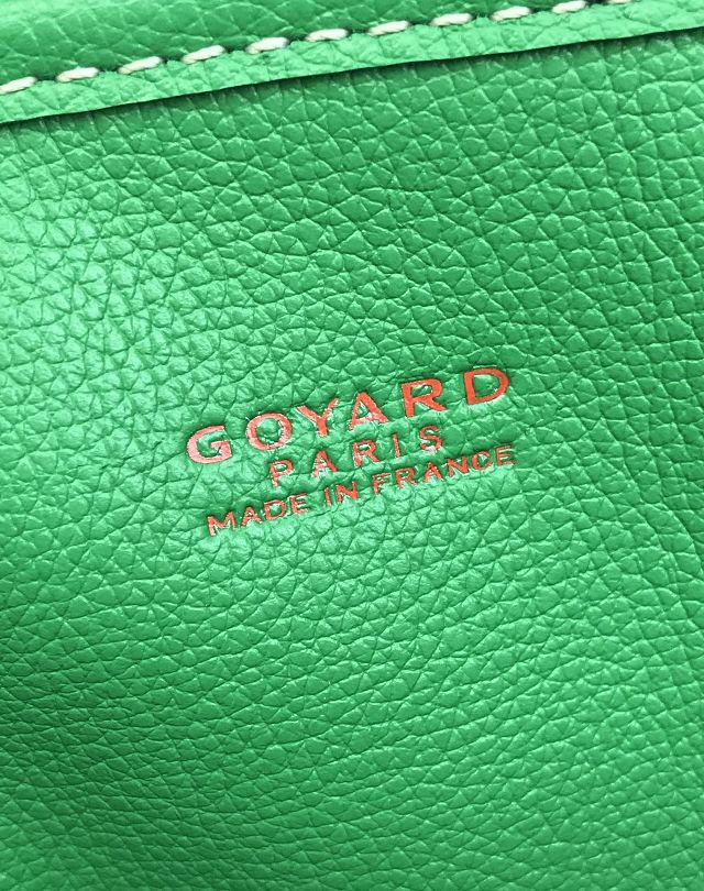 Goyard original calfskin&canvas reversible anjou mini bag GY0086 meadow green