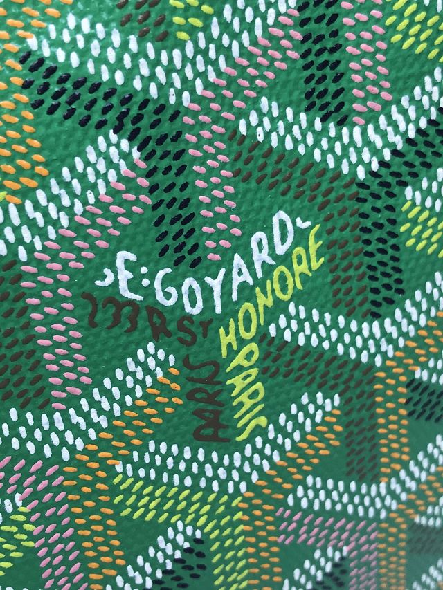 Goyard original calfskin&canvas reversible anjou mini bag GY0086 meadow green