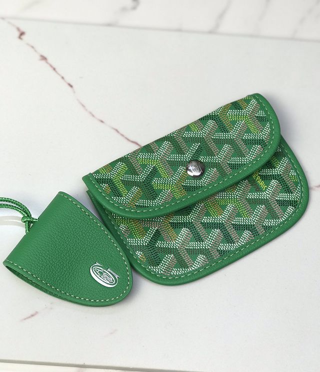 Goyard original calfskin&canvas reversible anjou mini bag GY0086 meadow green