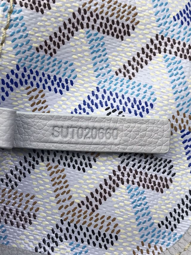 Goyard original calfskin&canvas reversible anjou mini bag GY0086 polar blue