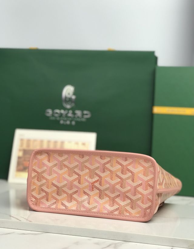 Goyard original calfskin&canvas reversible anjou mini bag GY0086 powder pink