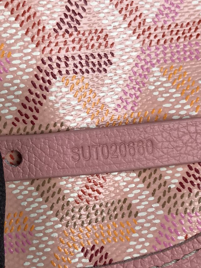 Goyard original calfskin&canvas reversible anjou mini bag GY0086 powder pink