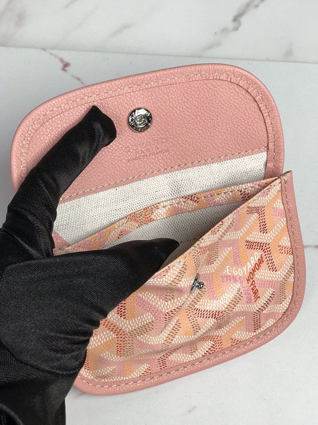 Goyard original calfskin&canvas reversible anjou mini bag GY0086 powder pink