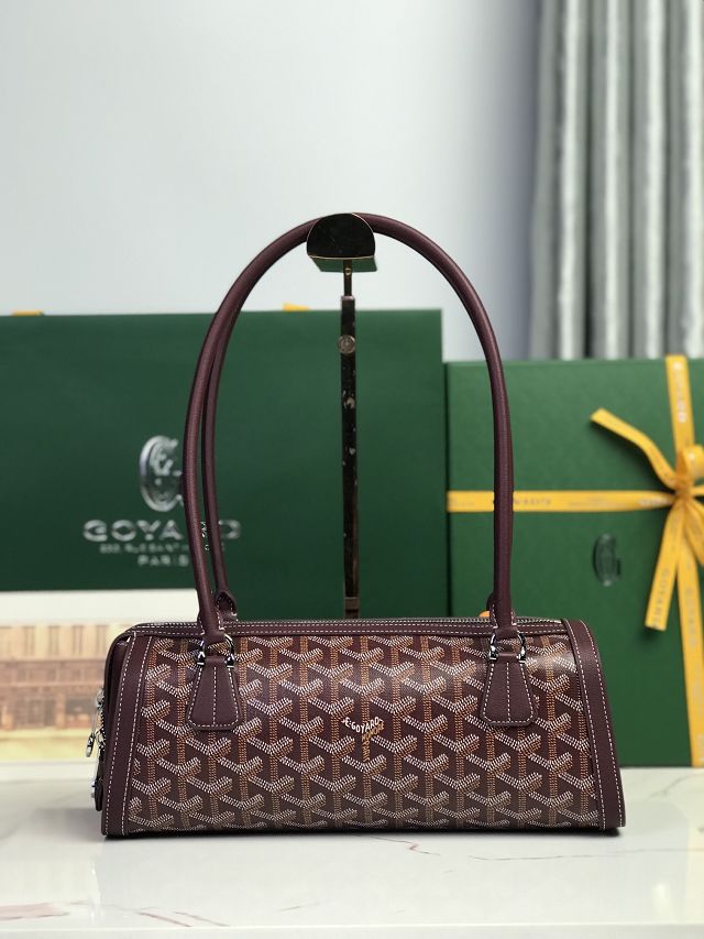 Goyard original canvas bonbonniere bag GY0144 burgundy