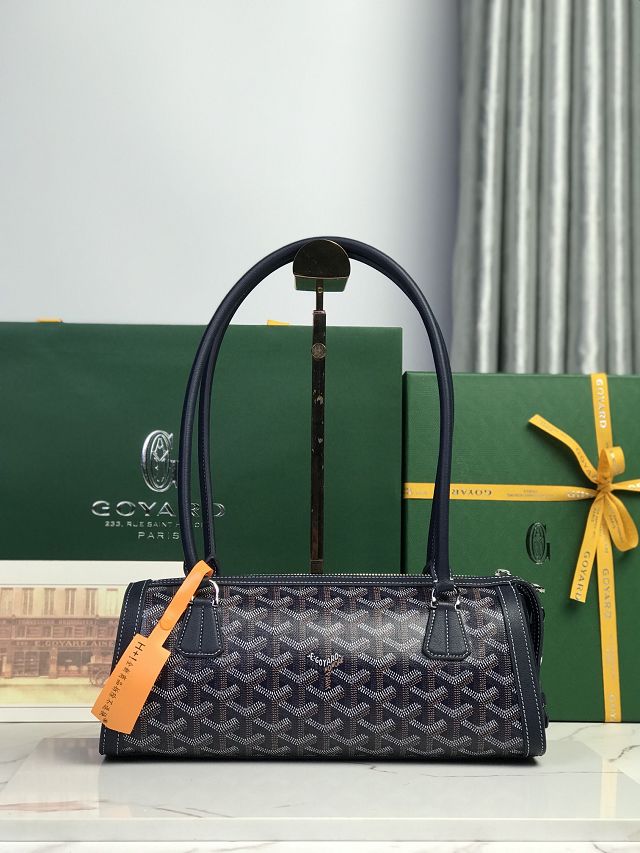Goyard original canvas bonbonniere bag GY0144 dark blue