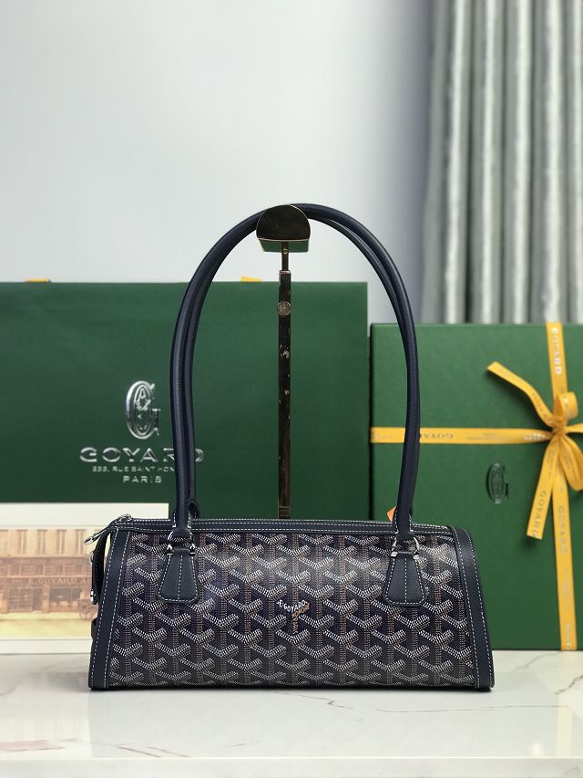 Goyard original canvas bonbonniere bag GY0144 dark blue
