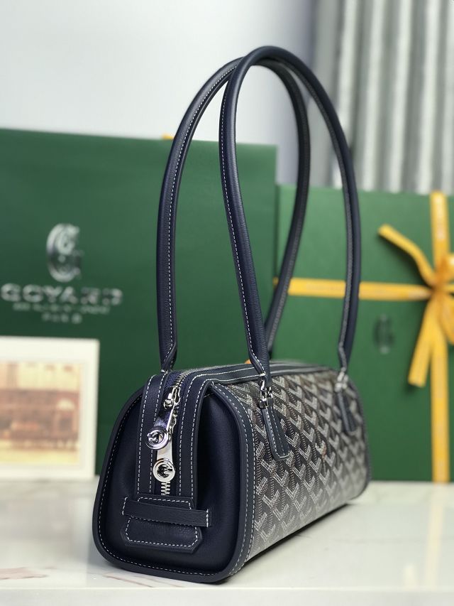 Goyard original canvas bonbonniere bag GY0144 dark blue