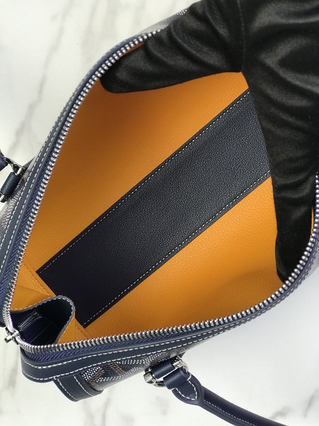 Goyard original canvas bonbonniere bag GY0144 dark blue
