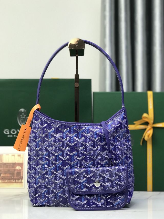 Goyard original canvas hobo boheme mini bag GY0143 blueberry purple