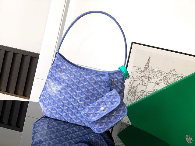 Goyard original canvas hobo boheme mini bag GY0143  iris