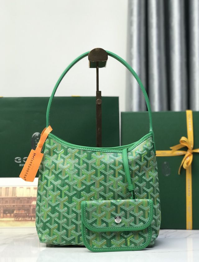 Goyard original canvas hobo boheme mini bag GY0143 meadow green