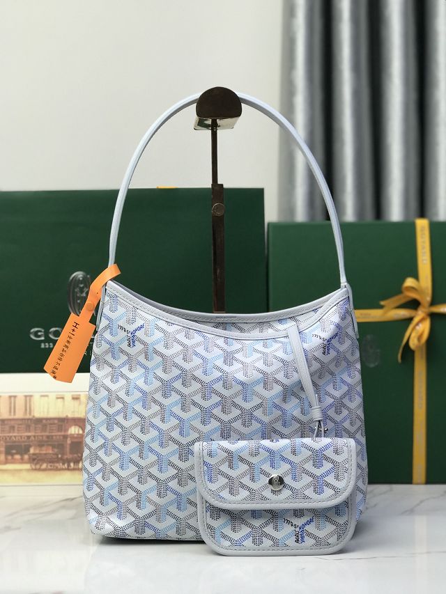 Goyard original canvas hobo boheme mini bag GY0143 polar blue