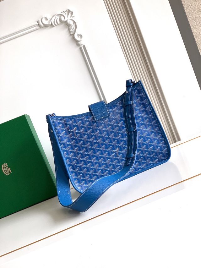 Goyard original canvas musette pm bag GY0145 blue